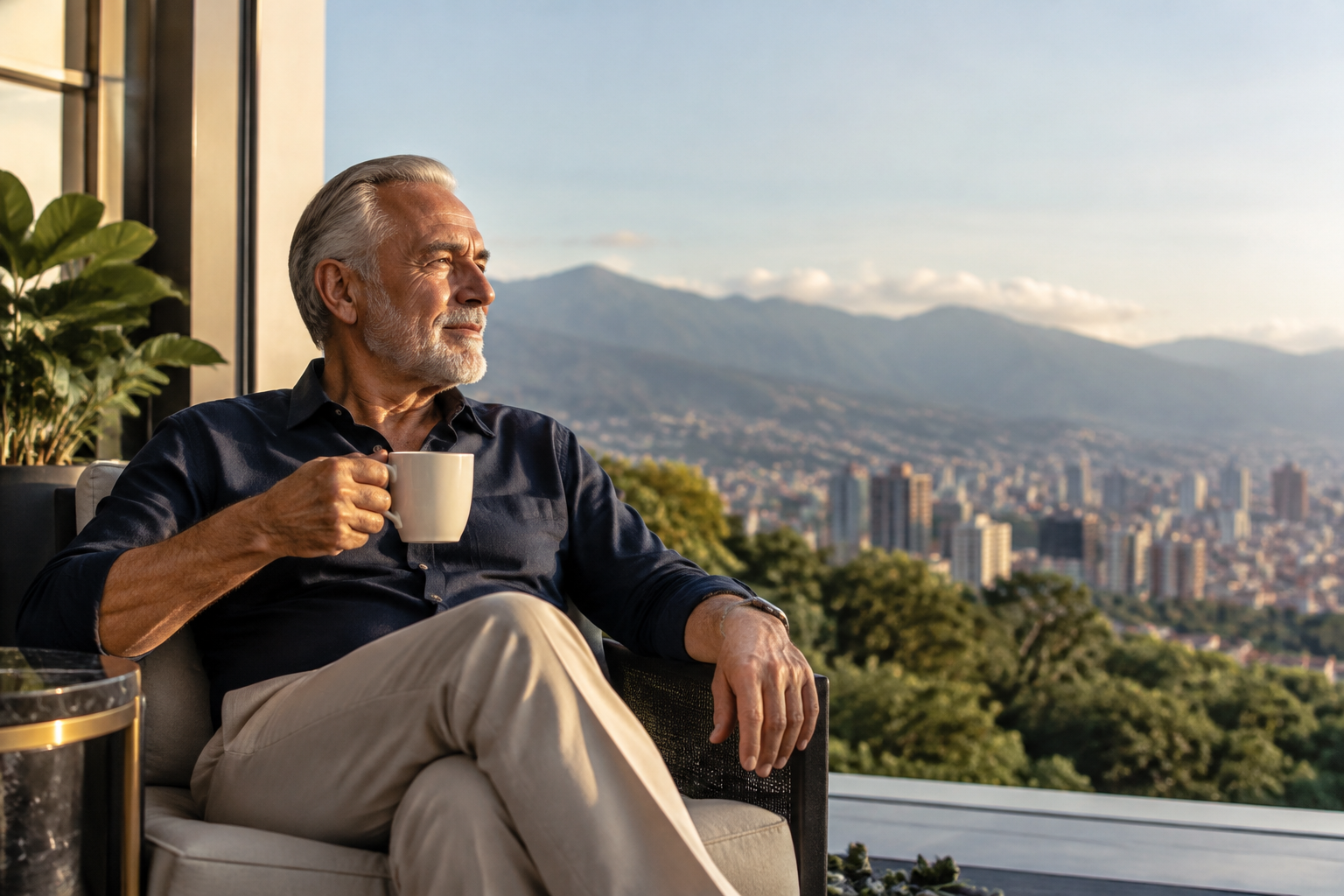 Pareja de pensionados disfrutando su retiro en Colombia